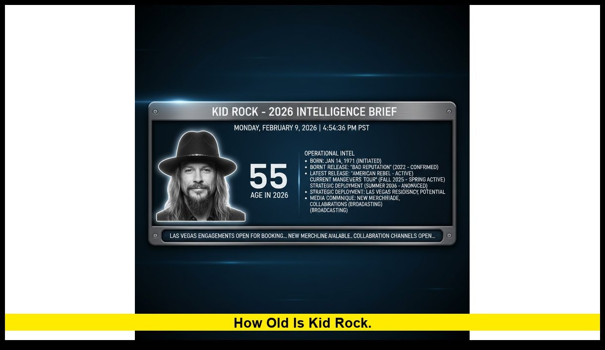 How Old Is Kid Rock? A 2026 Update on His Age, Career, and Latest Public News